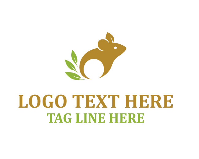 Happy Cute Mouse Logo