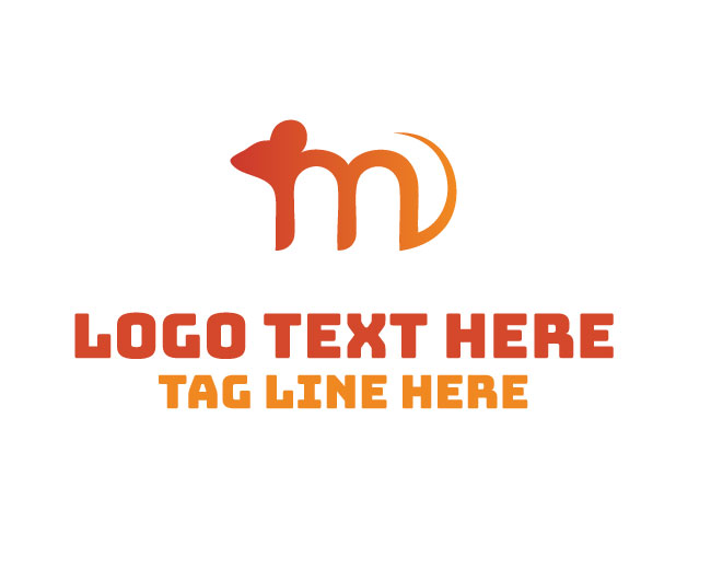 Tiny Cute Mouse Logo