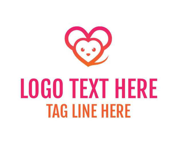Adorable Mouse Face Logo