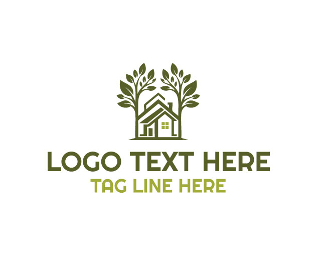 Nature Home Bird Nest Home Logo