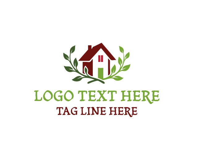 Nature Home Sunset Roof Logo