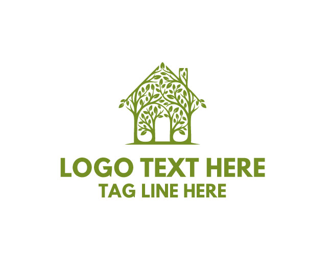 Nature Home Wind Leaf Logo