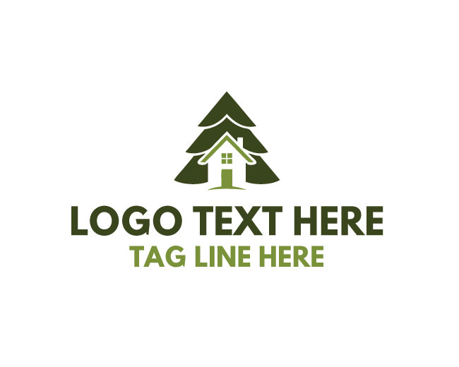 Tree Roofing Evergreen Roof Logo