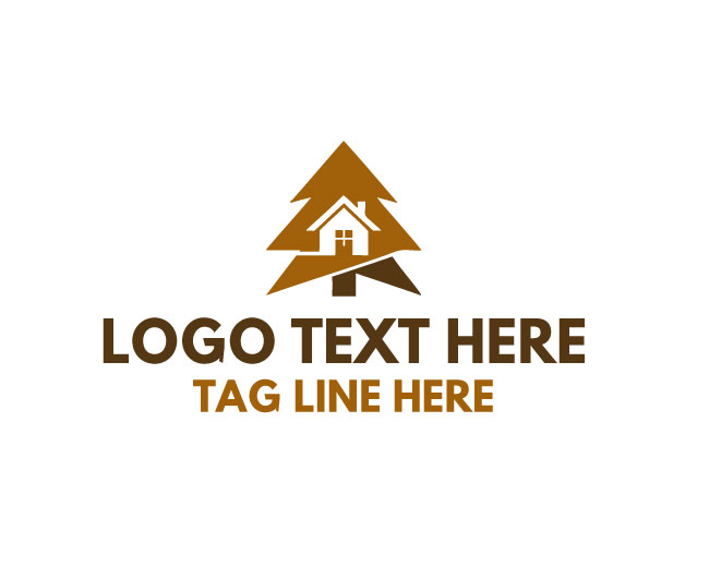 Tree Roofing Branch Peak Logo