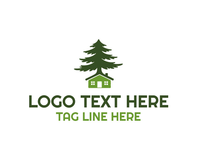 Tree Roofing Peak Leaf Logo