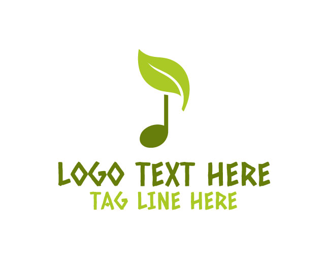 Musical Note Nature Symphony Logo