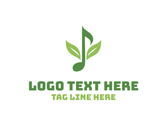  Musical Note Leaf Tune Logo