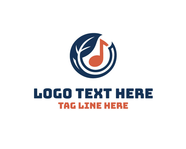 Musical Note Wave Beat Logo