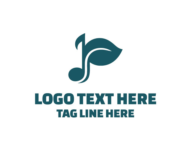 Musical Note Green Melody Logo