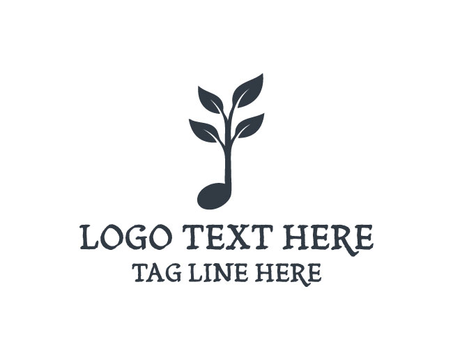 Musical Note Rhythm Bloom Logo