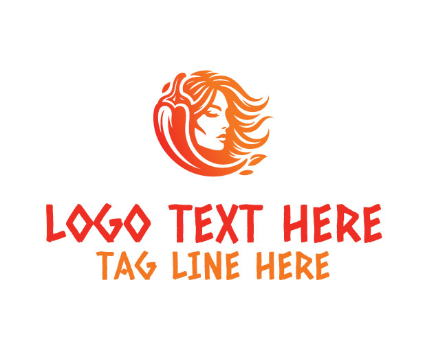 Royal Red Pepper Woman Logo