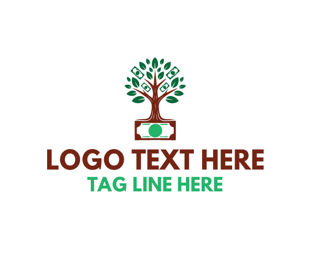 Money Bill Cash tree Logo