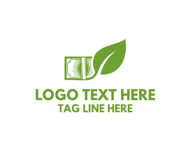Money Bill Wealth leaf Logo