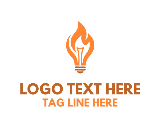  Bright Flame Idea Logo