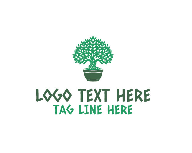 Nature Pot Earth Leaf Logo