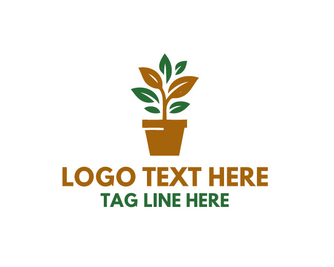 Nature Pot Bloom Root Logo