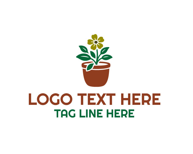 Nature Pot Root Garden Logo