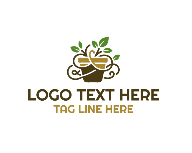Nature Pot Green Seed Logo