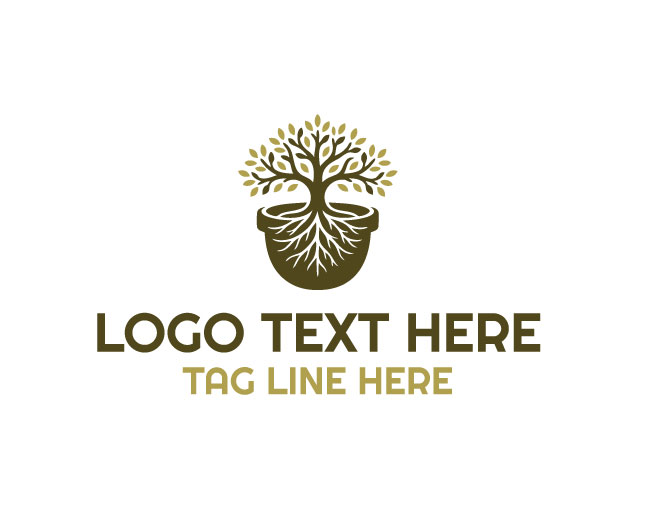  Nature Pot Eco Blossom Logo