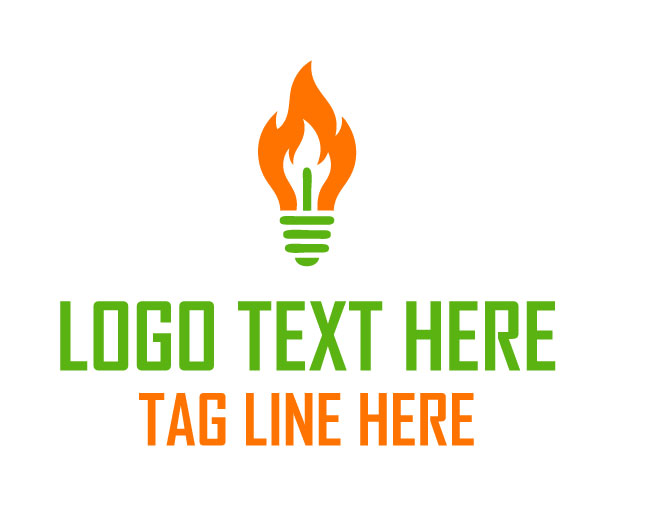 Urban Flame Bulb Logo