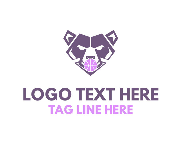 Vector Bear Basketball Logo