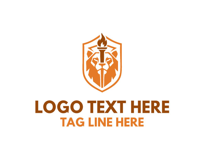 Lion Torch CrownFire Logo