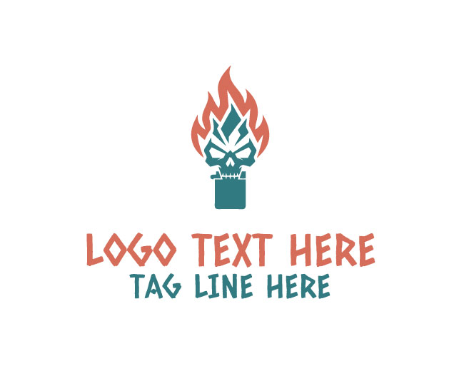 Pyro Skull Lighter Logo