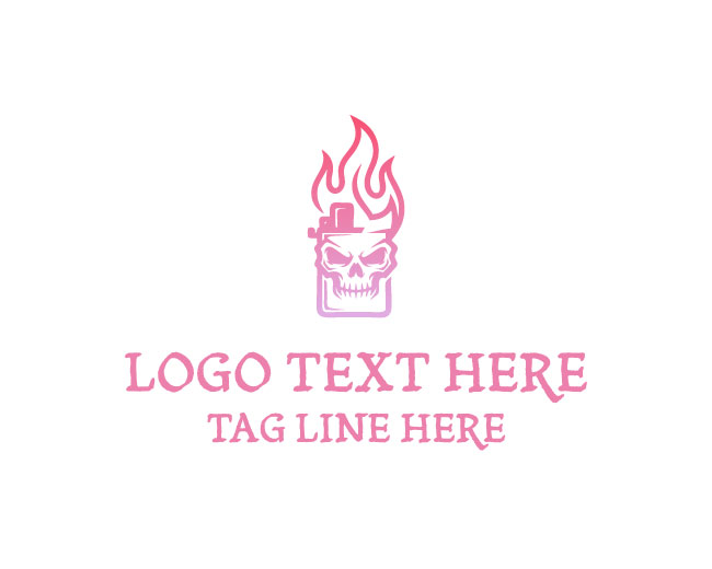  Wild fire Skull Lighter Logo