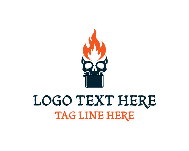 Blazing Skull Lighter Logo