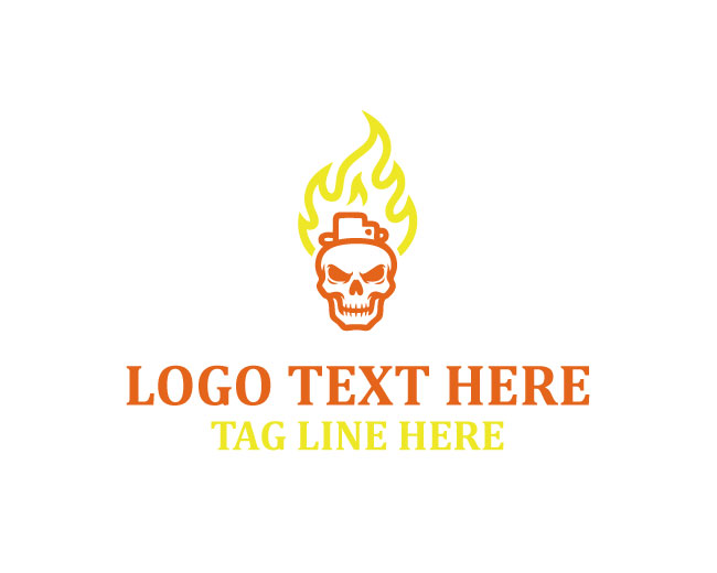 Crimson Skull Lighter Logo