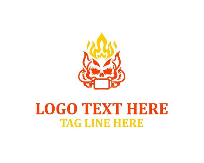 Night fire Skull Lighter Logo