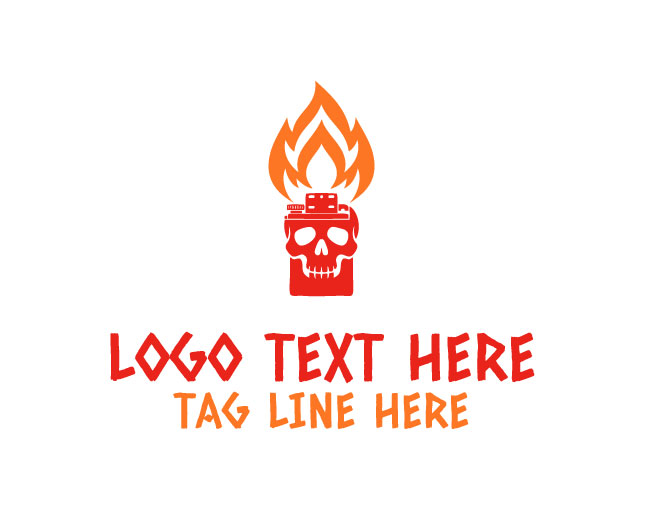  Skull Spark Fire Logo