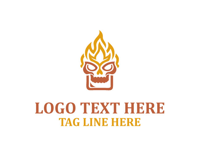 Skull Lighter Icon Logo
