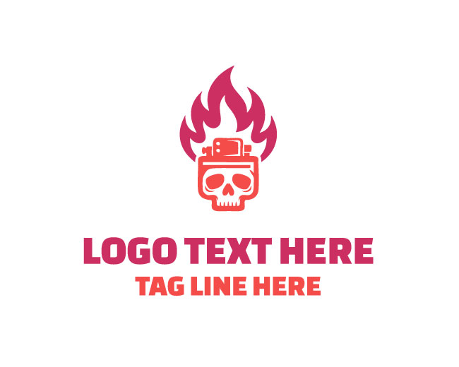 Skull Fire light Logo