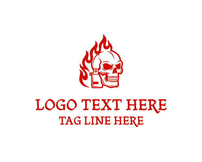 Skull Inferno Lighter Logo