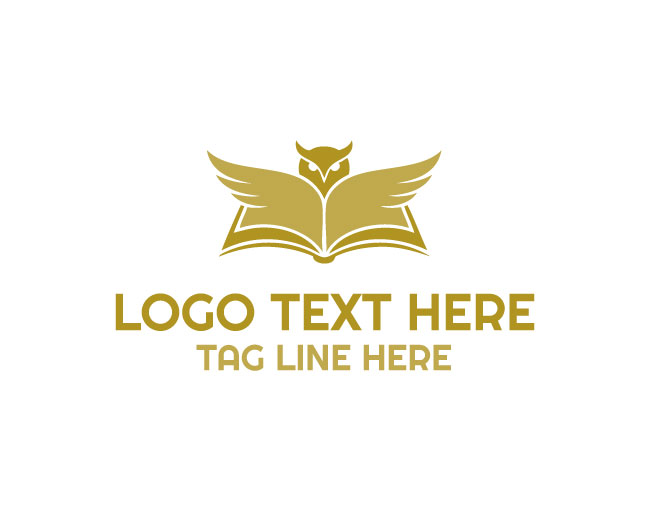 Book Wing Bird Logo