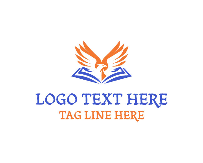 Bird Book Mark Logo