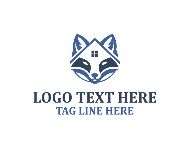 Modern Fox Head Home Logo