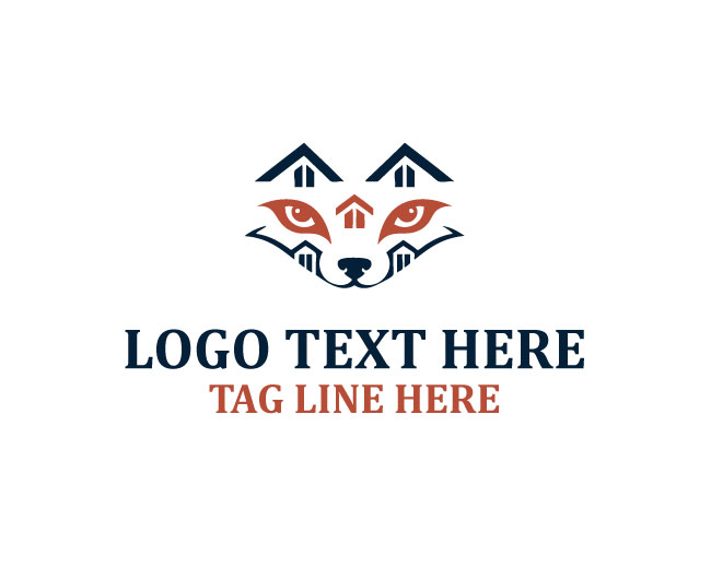  LineArt Fox Home Logo