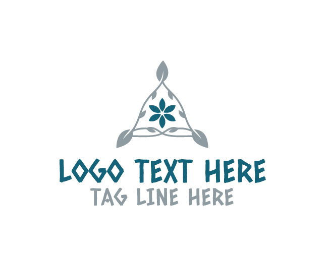 Nature Triangle Flower Logo