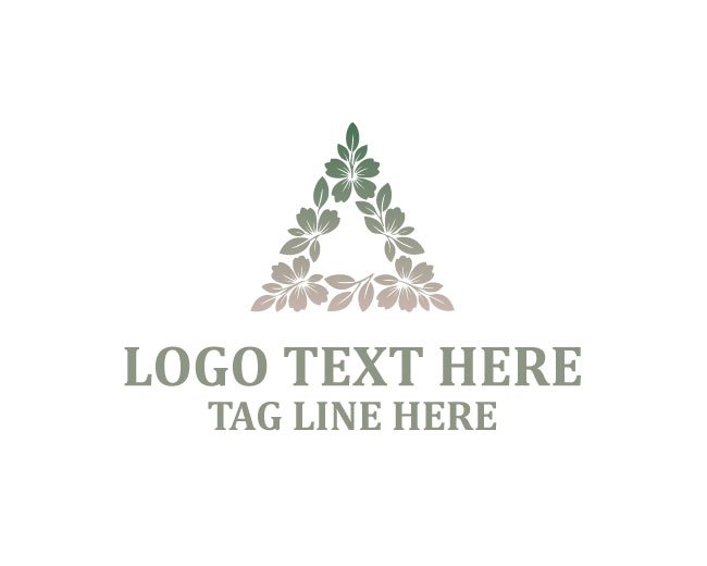 Modern Flower Triangle Logo