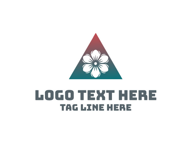  Elegant Floral Triangle Logo