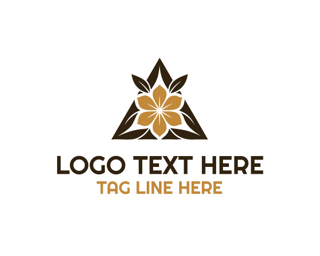  Triangle Garden Flower Logo