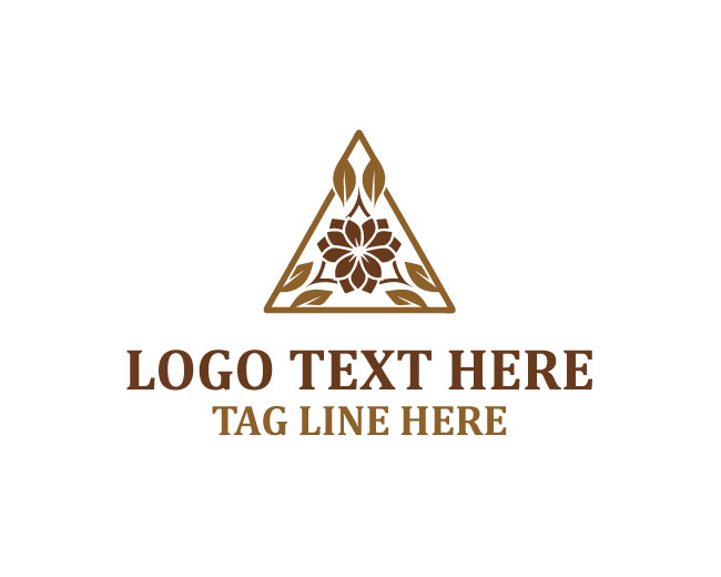 Symmetry Flower Triangle Logo