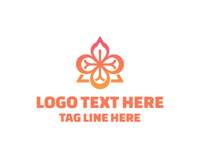 Lotus Bloom Triangle Logo