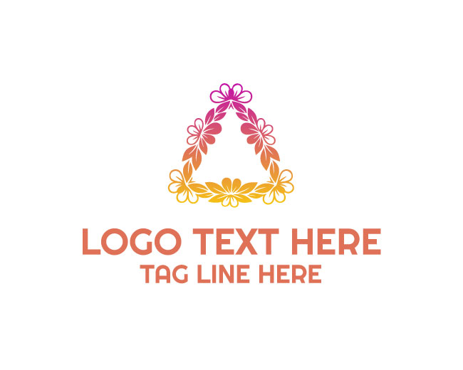 Floral Essence Triangle Logo