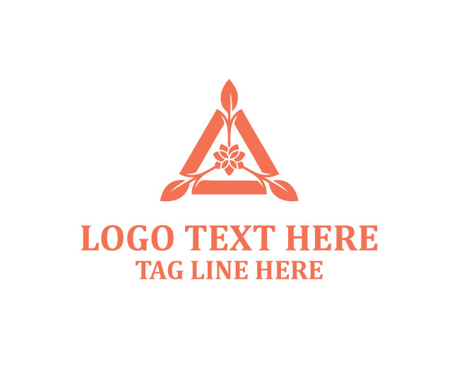 Spring Flower Triangle Logo