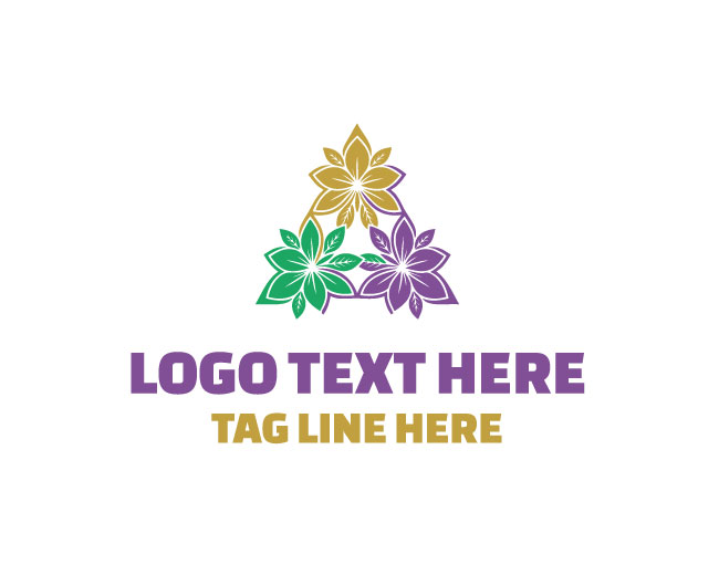 Pure Flower Triangle Logo