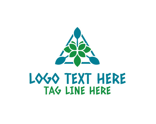 Flower Meadow Triangle Logo