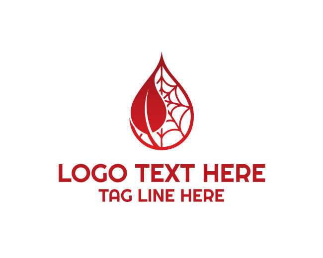 Spider Web Drop Leaf Logo